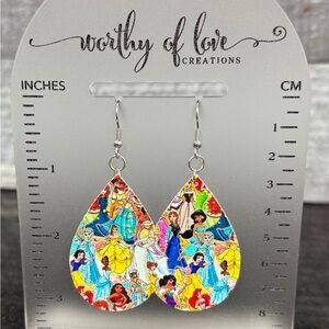 Leading Ladies Faux leather and stainless steel earrings New Handmade by seller